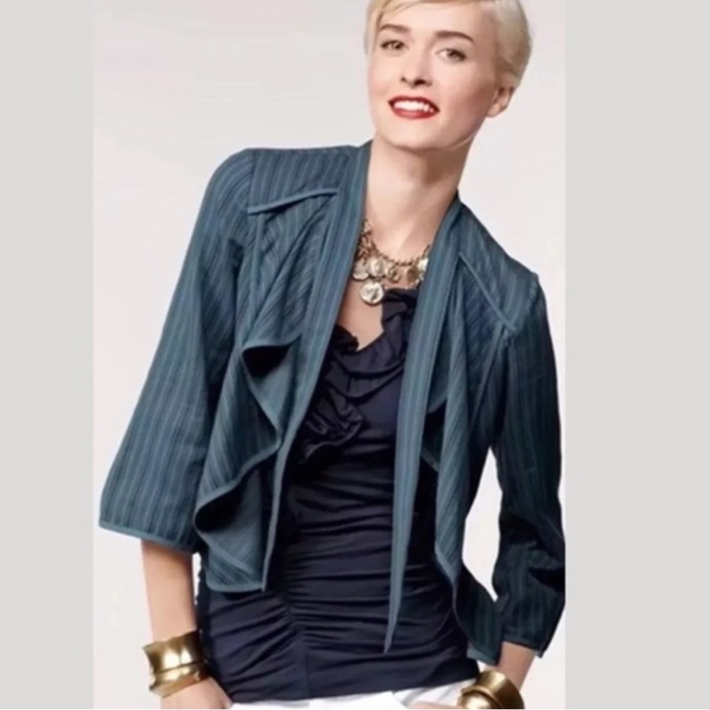 CAbi #870 cascade peplum jacket